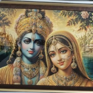 radha krishna crystal frame